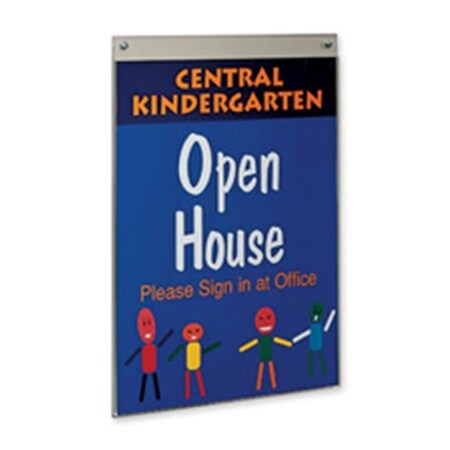 Deflecto Deflect-O Corporation DEF68301 Wall Mount Sign Holder- Pre-Drilled- Landscape- 11in.x8-.50in.- CL DEF68301